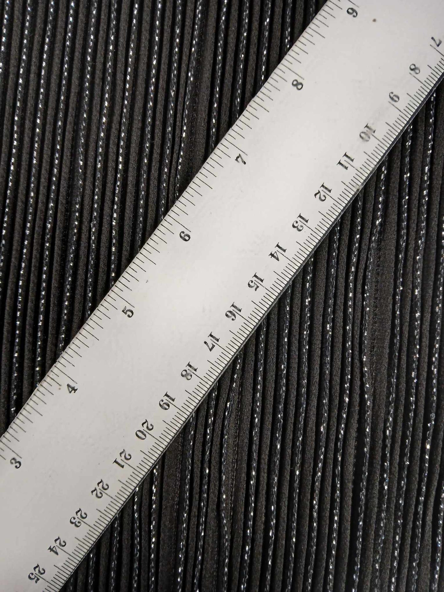 Bonded Lurex - Black/Silver - 61" Wide - Sold By the Metre