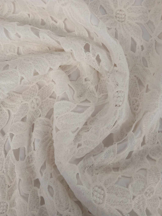 Dry Lace - Cream - 49" Wide - Sold By the Metre