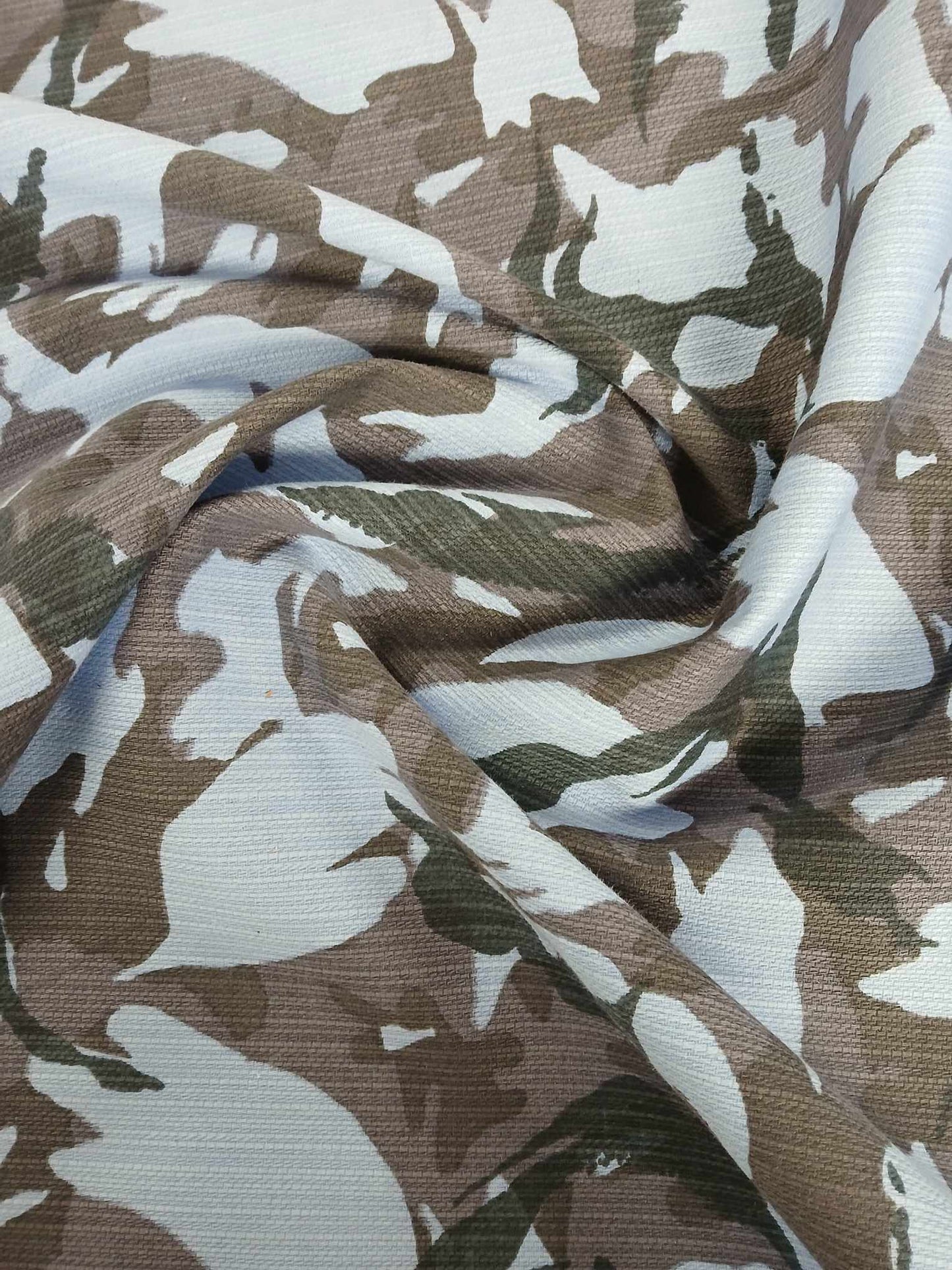 Cotton Canvas - Camo - Blue/Grey - 59" Wide - Sold By the Metre
