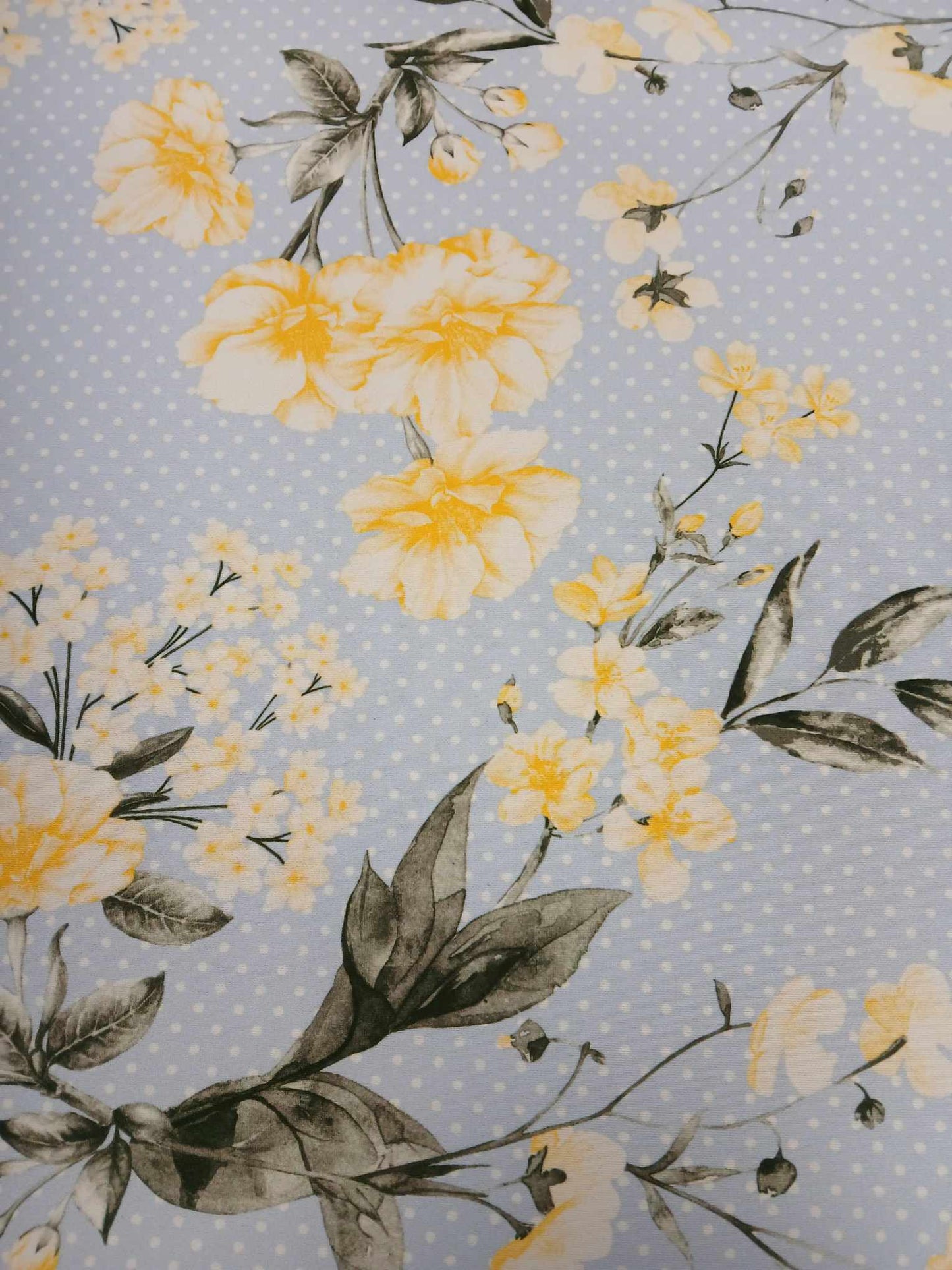 Scuba - Floral - Blue/Yellow/Green - 58" Wide - Sold By the Metre