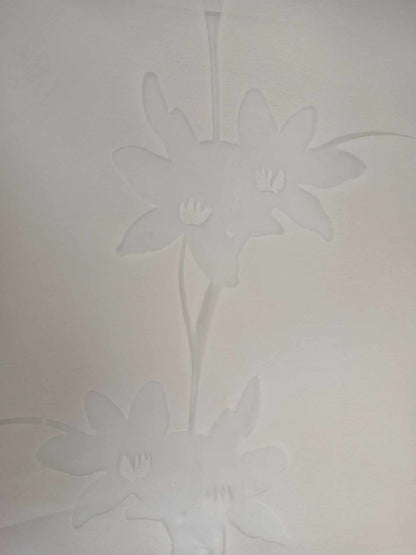 100% Polyester Burnout - White - 54" Wide - Sold By the Metre