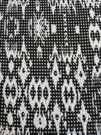 Polyester Vest - Black/White - 62" Wide - Sold By the Metre