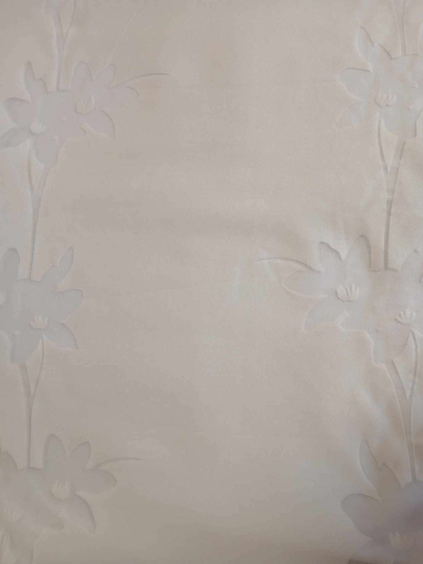 100% Polyester Burnout - Off-White - 54" Wide - Sold By the Metre