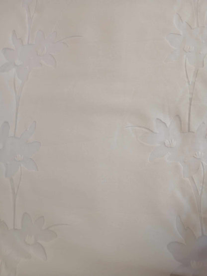100% Polyester Burnout - Off-White - 54" Wide - Sold By the Metre