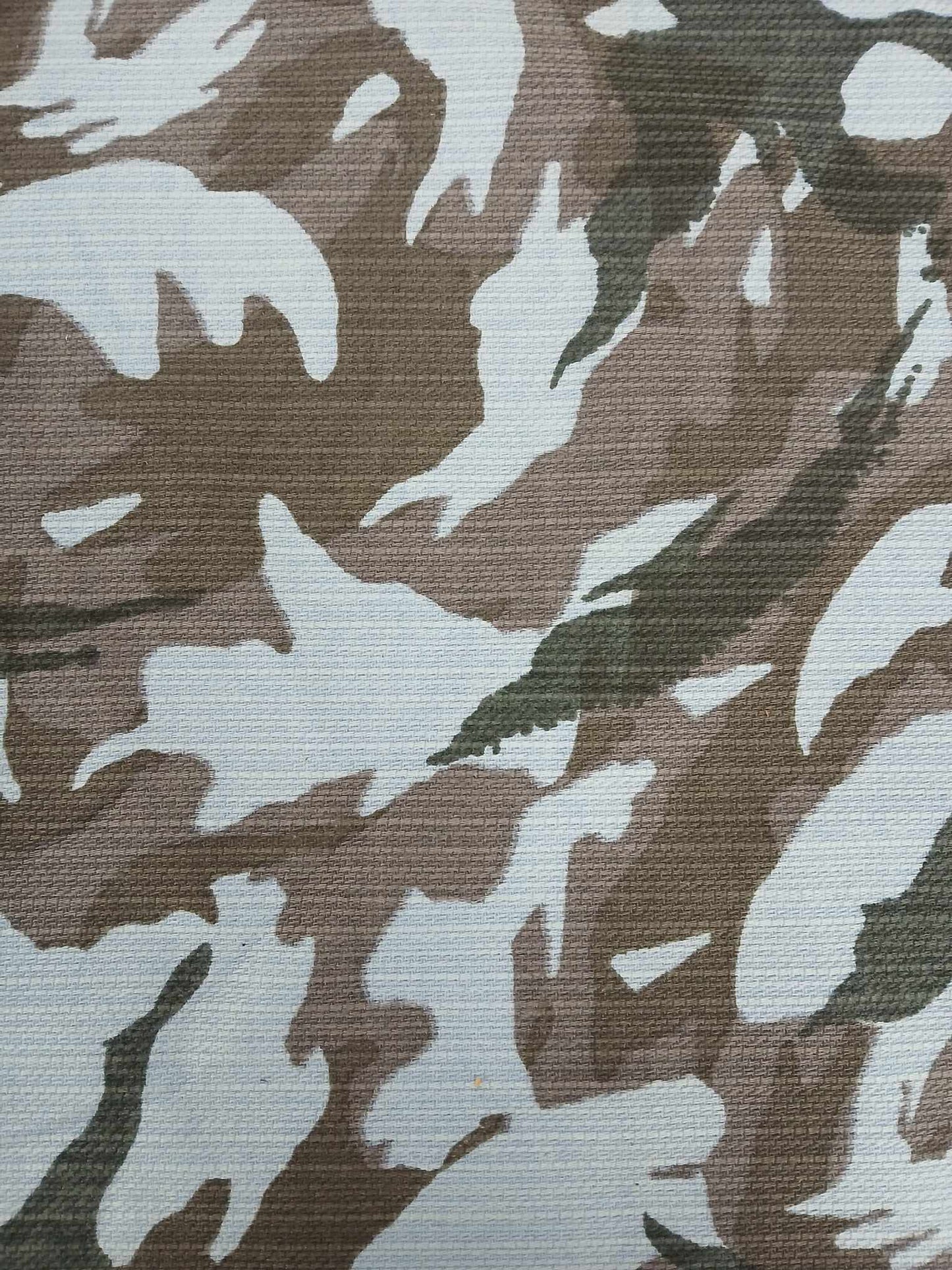 Cotton Canvas - Camo - Blue/Grey - 59" Wide - Sold By the Metre