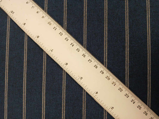 Polyester - Stripe - Blue/White - 60" Wide - Sold By the Metre