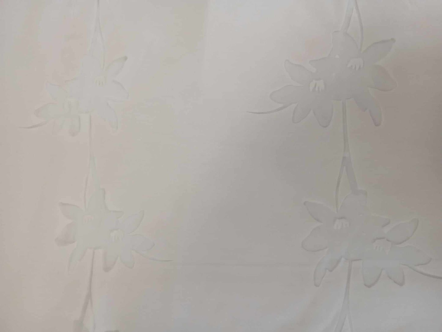 100% Polyester Burnout - White - 54" Wide - Sold By the Metre