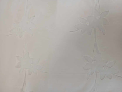 100% Polyester Burnout - White - 54" Wide - Sold By the Metre