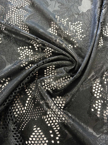 Printed Burnout - Black - 59" Wide - Sold By the Metre
