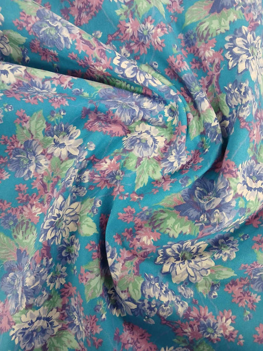 100% Cotton - Blue/Pink/Green/White - 54" Wide - Sold By the Metre