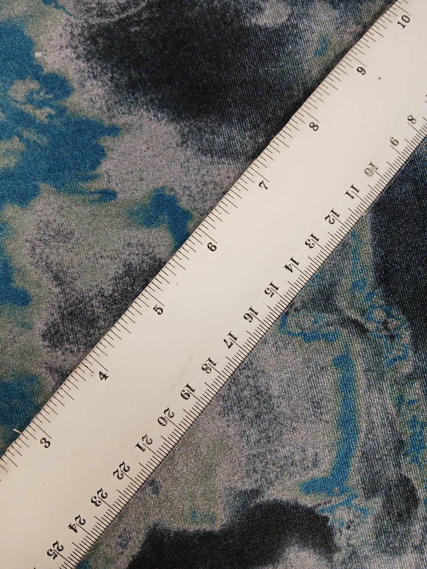 Spandex Velvet - Marble - Blue/Black/Grey - 55" Wide - Sold By the Metre