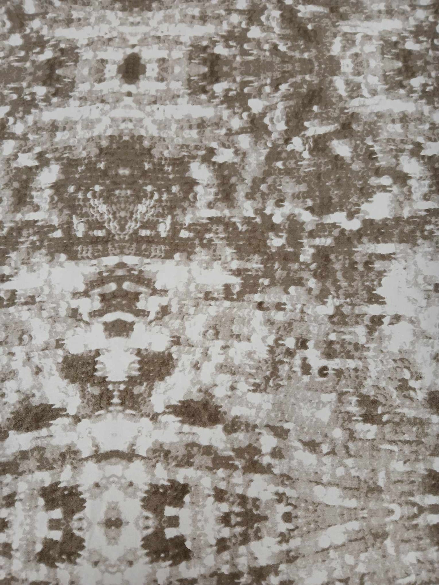 Cotton Sateen - Brown/White - 58" Wide - Sold By the Metre
