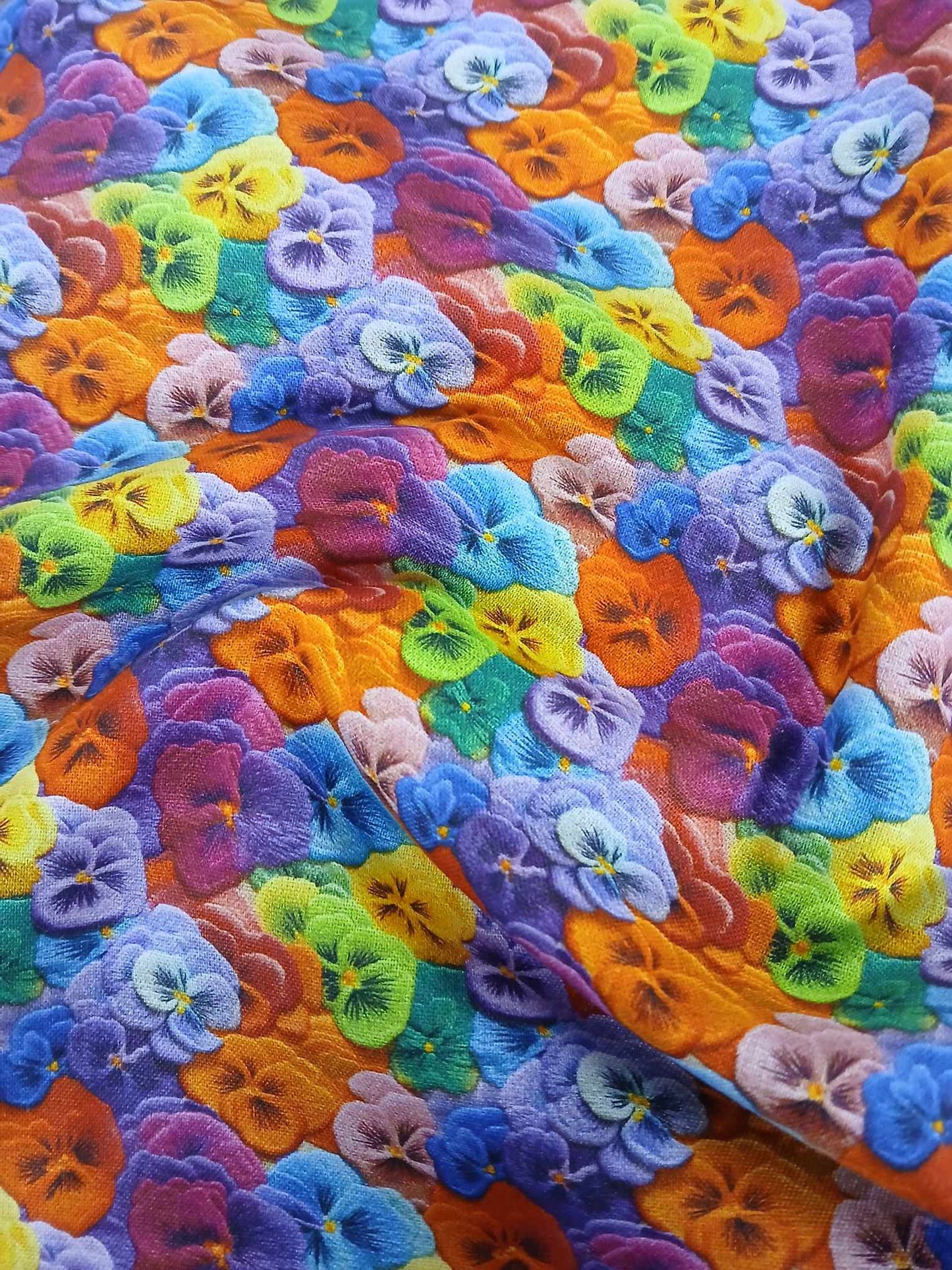 100% Cotton - Digital Print - Purple/Blue/Yellow/Orange/Pink - 44" Wide - Sold By the Metre