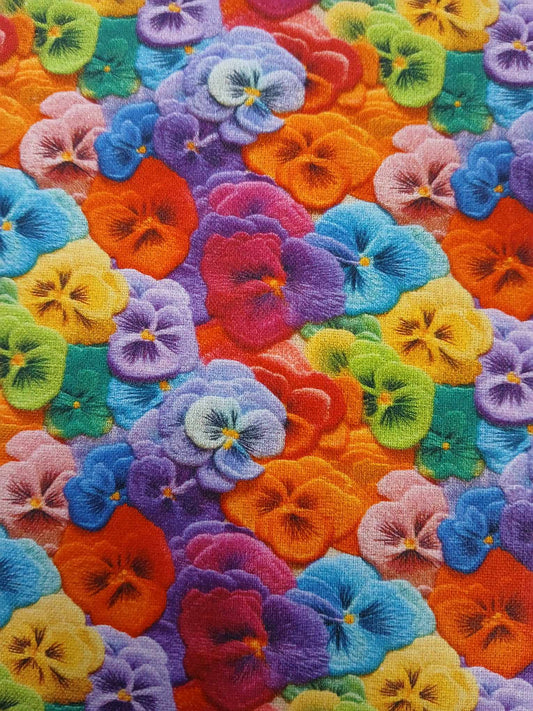 100% Cotton - Digital Print - Purple/Blue/Yellow/Orange/Pink - 44" Wide - Sold By the Metre