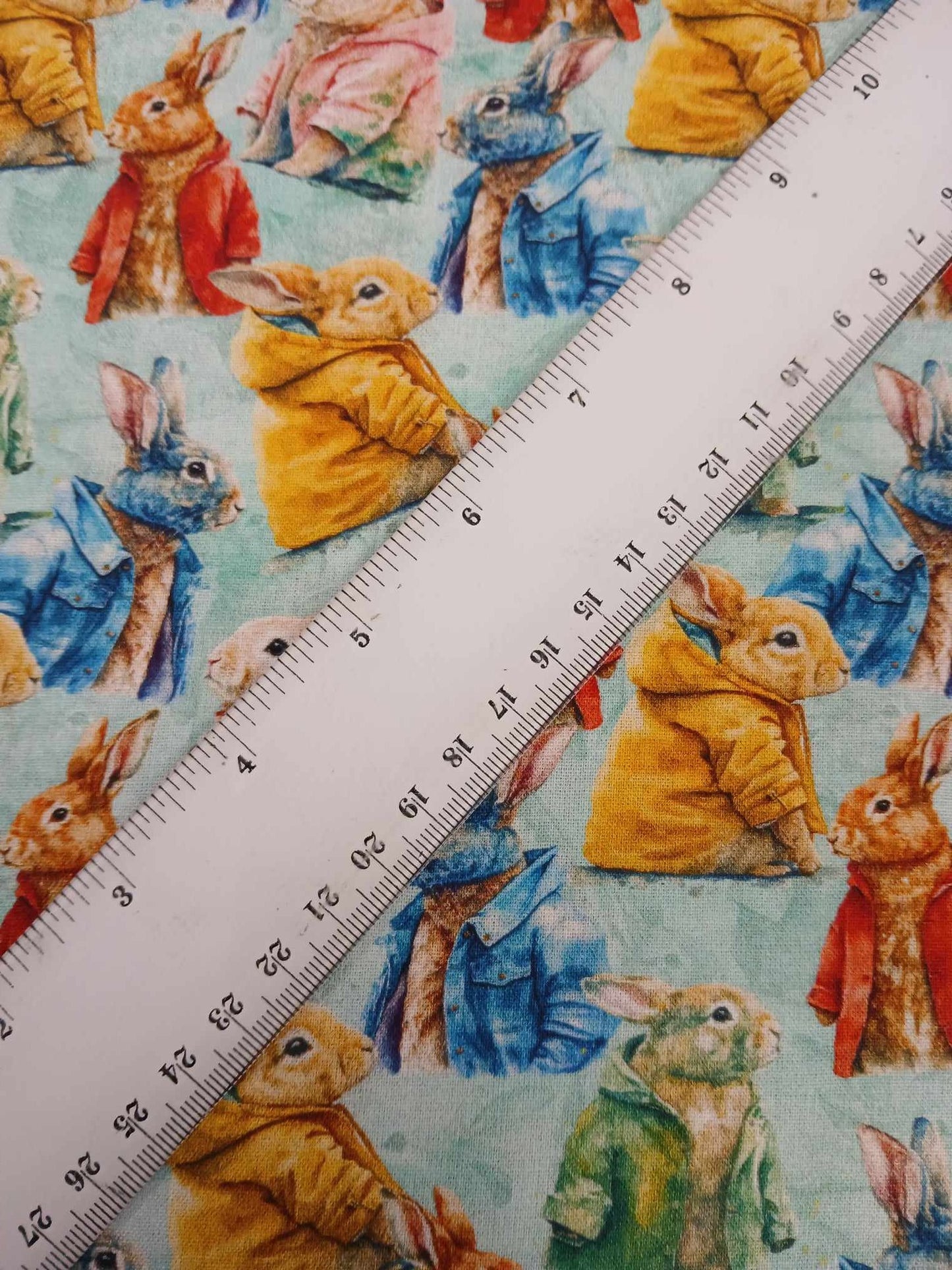 100% Cotton - Digital Print - Green/Yellow/Red/Blue/Pink - 44" Wide - Sold By the Metre