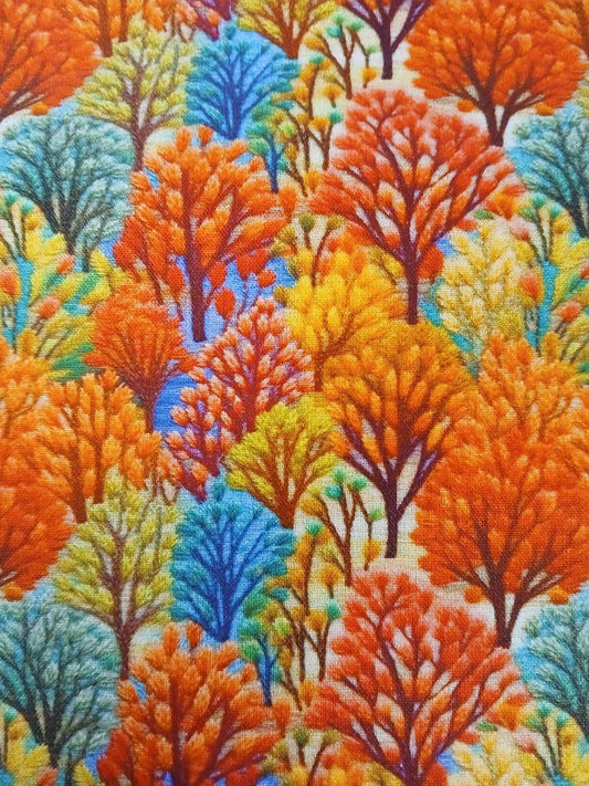 100% Cotton - Digital Print - Red/Orange/Green/Blue - 44" Wide - Sold By the Metre
