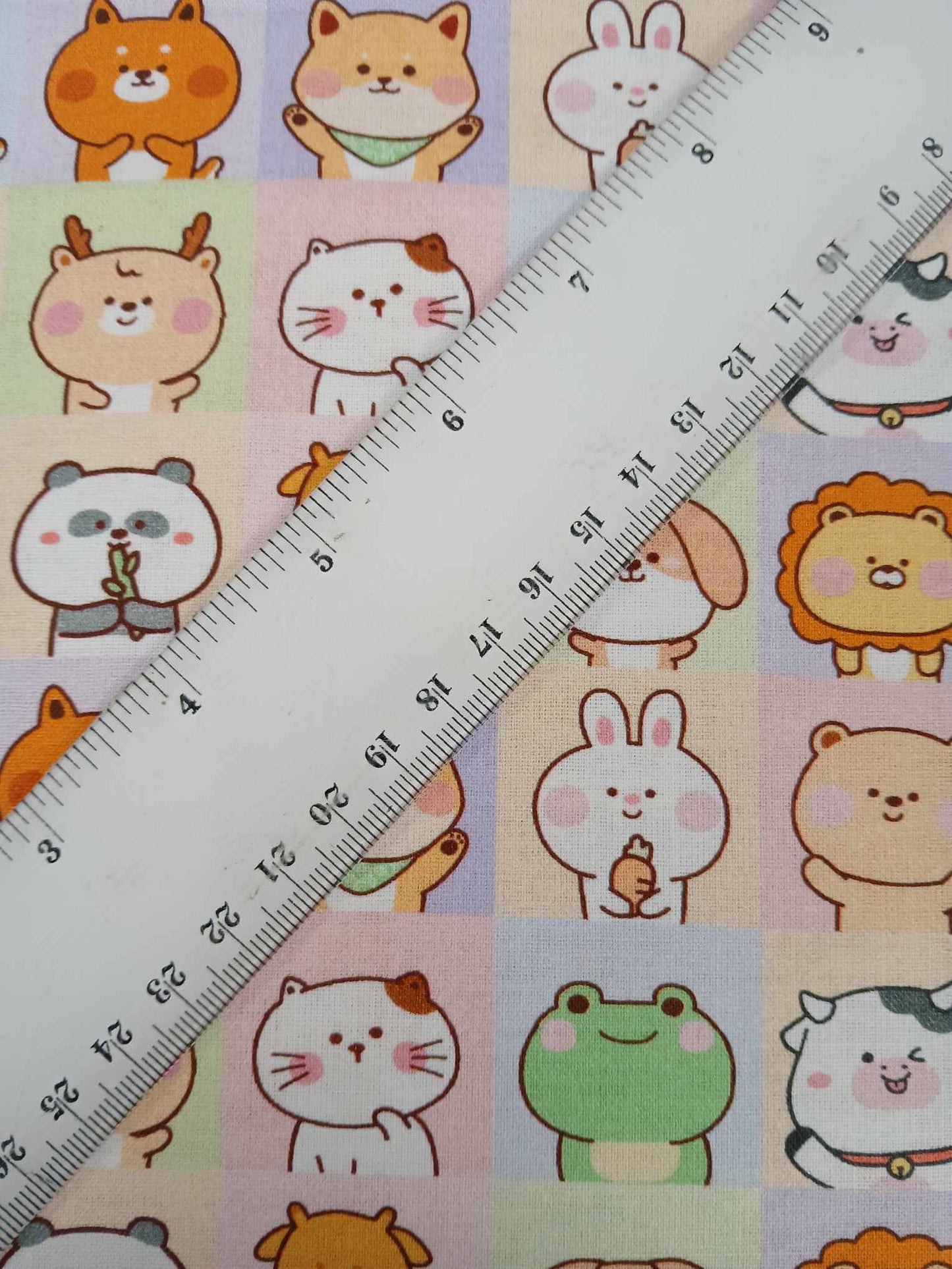 100% Cotton - Digital Print - White/Lilac/Purple/Orange/Brown - 44" Wide - Sold By the Metre