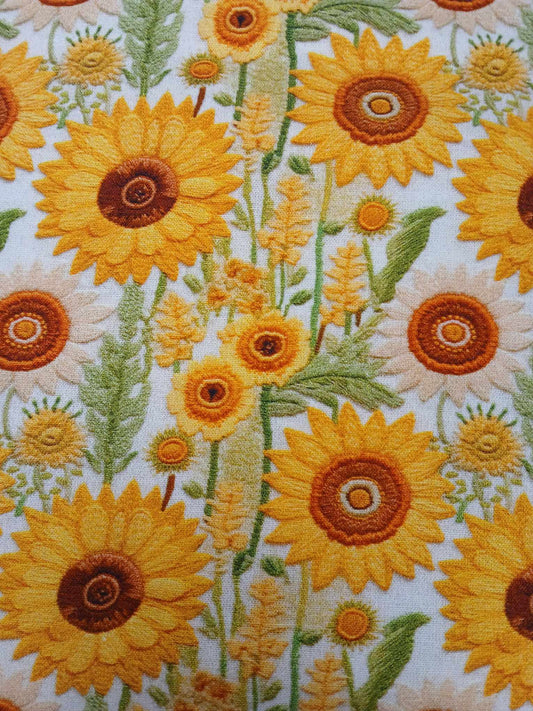 100% Cotton - Digital Print - Yellow/Copper/Green - 44" Wide - Sold By the Metre