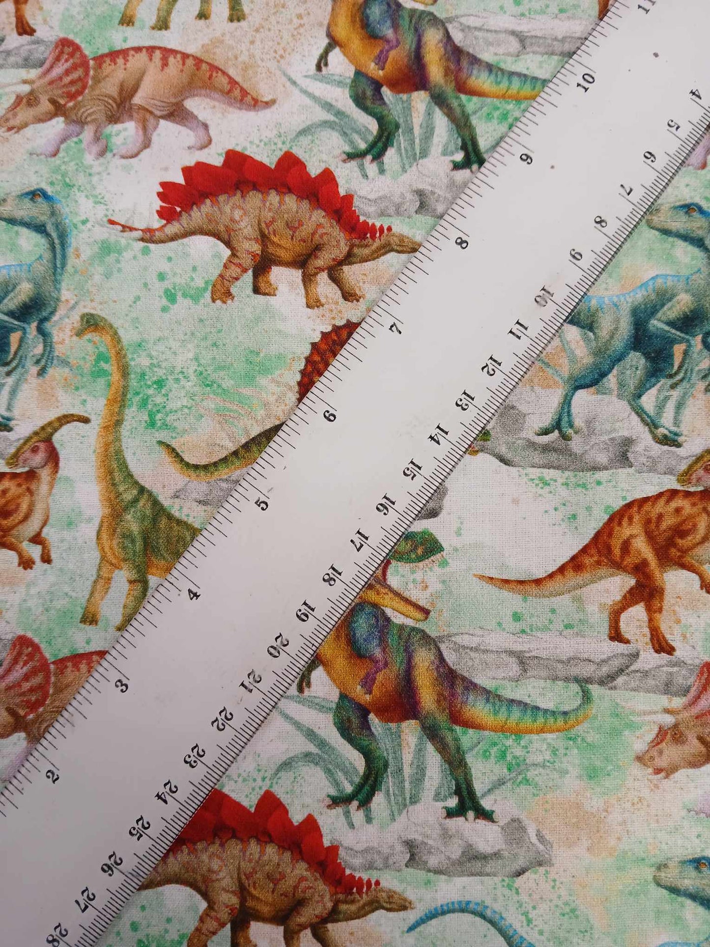 100% Cotton - Digital Print - Green/Red/Brown/Teal - 44" Wide - Sold By the Metre