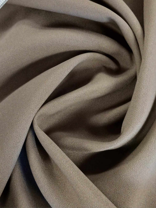 Polyester Bi Stretch - Light Brown - 57" Wide - Sold By the Metre