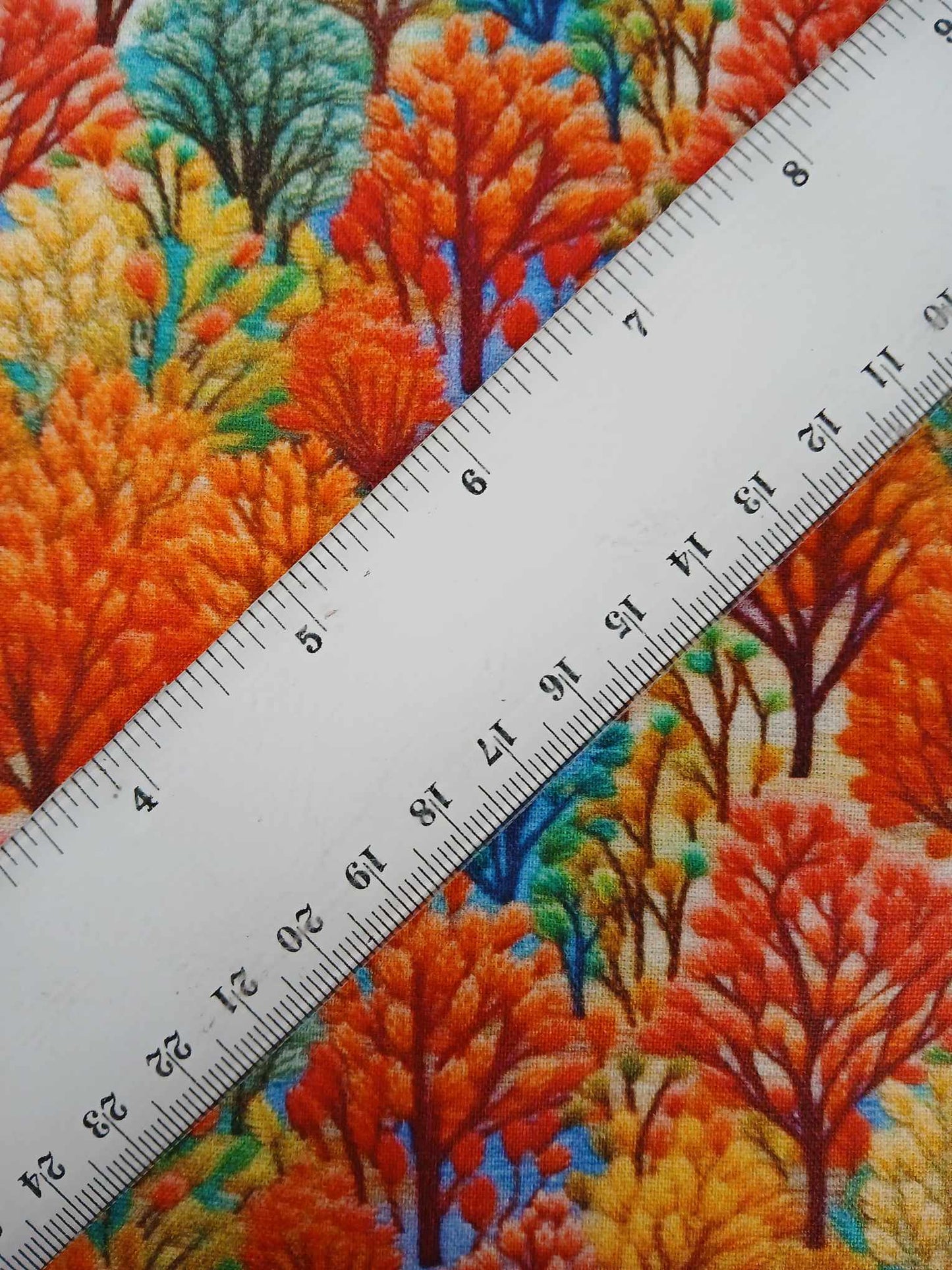 100% Cotton - Digital Print - Red/Orange/Green/Blue - 44" Wide - Sold By the Metre