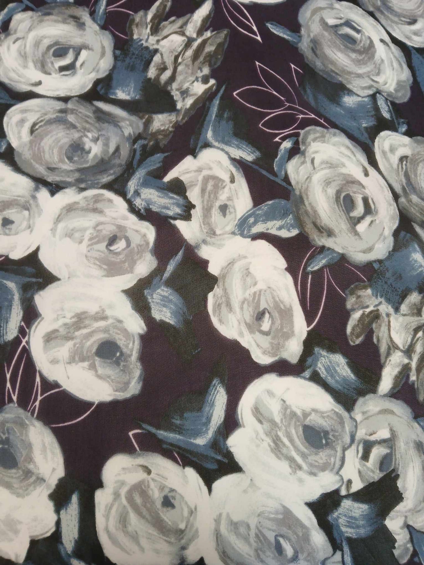 Chiffon - Purple/White/Black/Blue - 58" Wide - Sold By the Metre