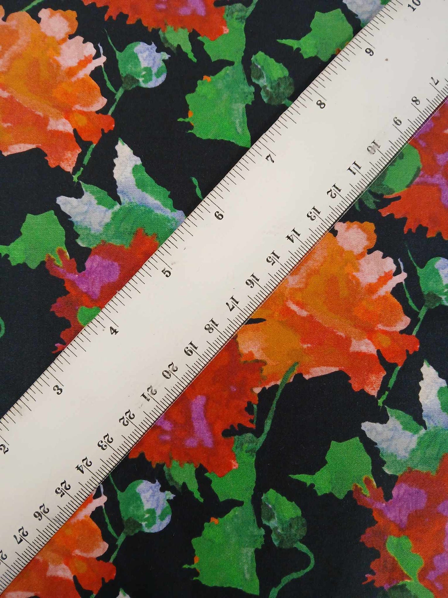 Cotton Satin - Black/Orange/Green/Blue - 56" Wide - Sold By the Metre