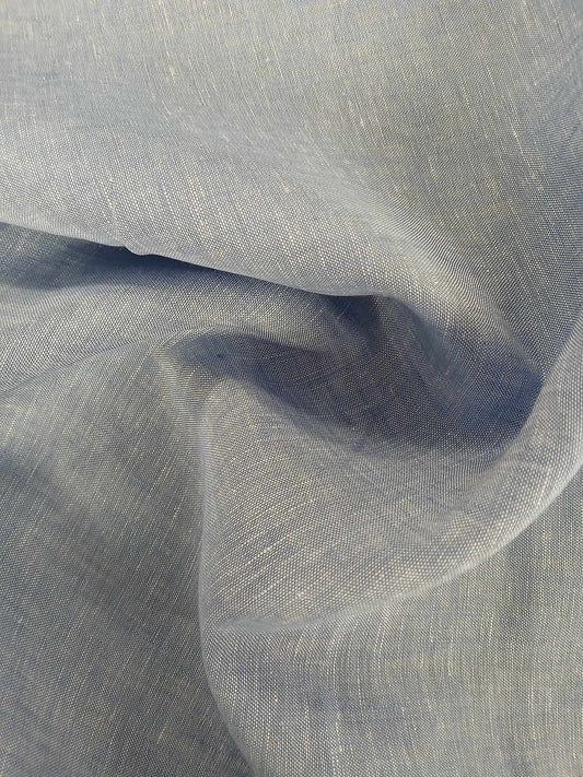 100% Pure Irish Linen - Chambray - 62" Wide - Sold By The Metre