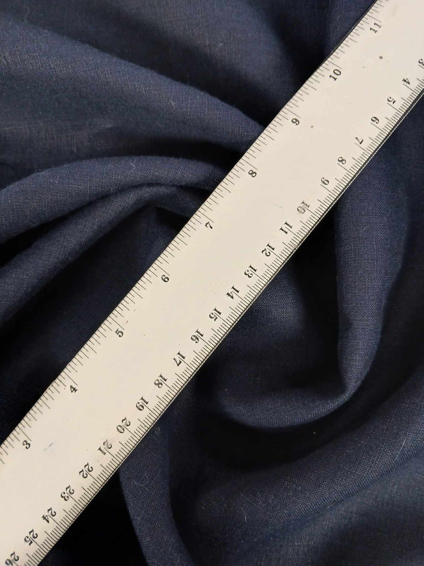 100% Pure Irish Linen - Navy - 61" Wide - Sold By The Metre