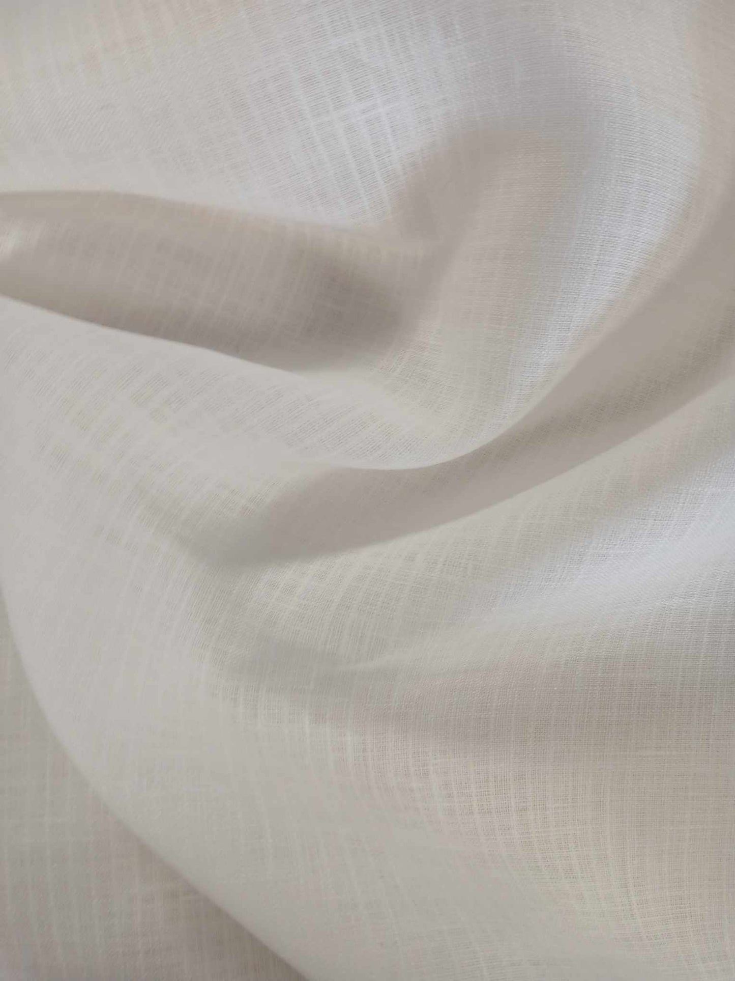 100% Pure Irish Linen - White - 62" Wide - Sold By The Metre