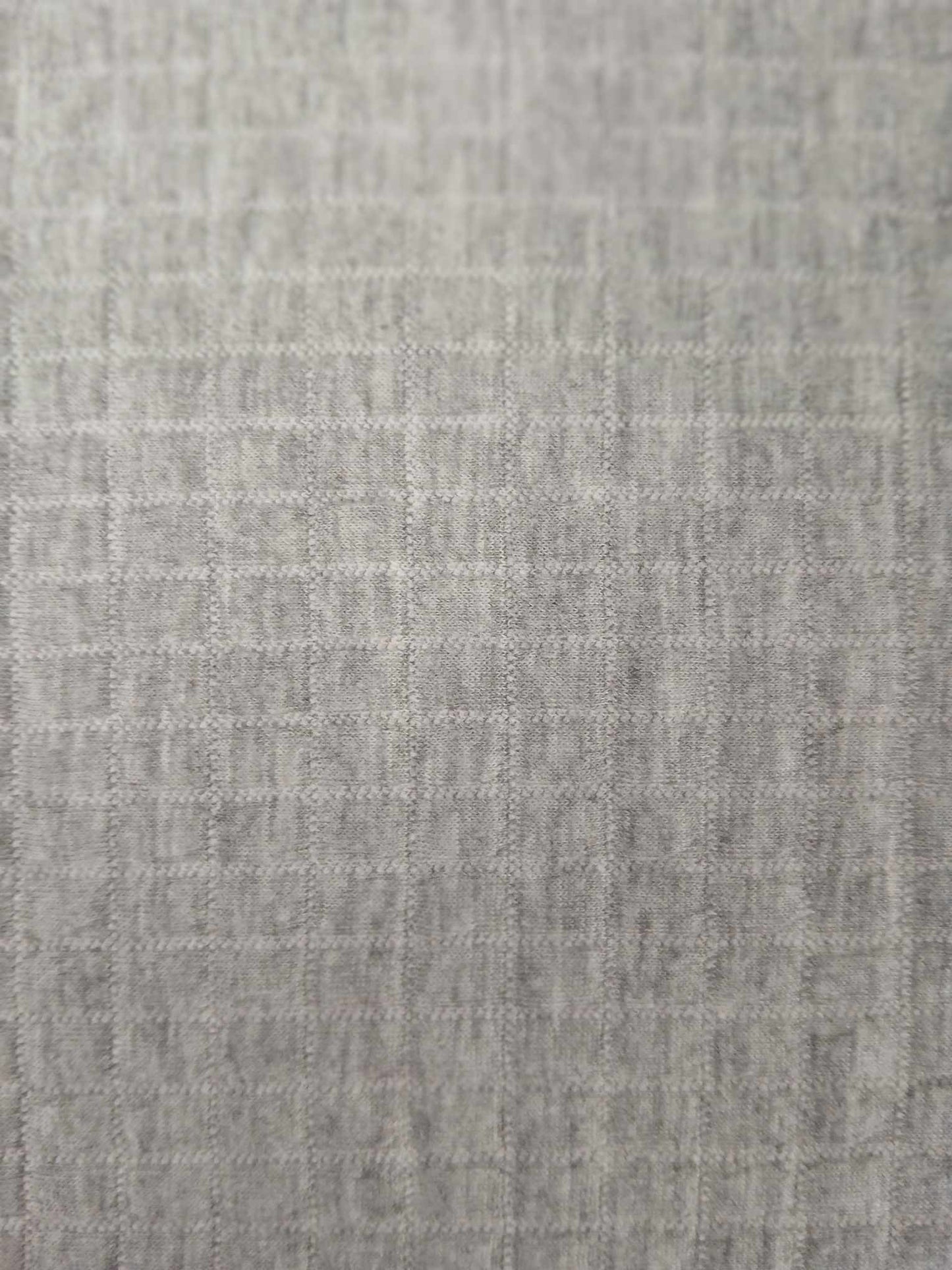 Box Quilt Lycra - Grey Marl - 61" Wide - Sold By The Metre