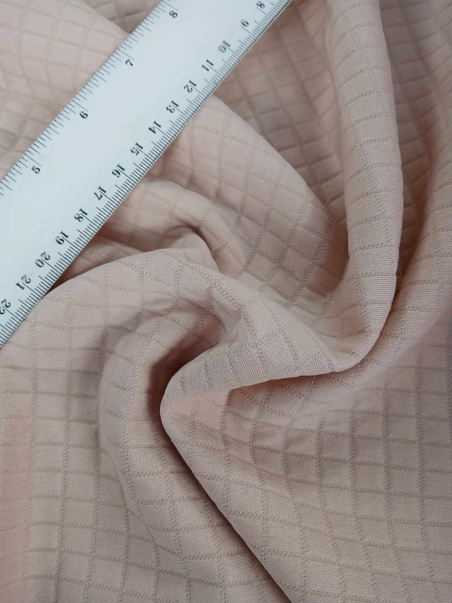 Box Quilt Lycra - Dusty Pink - 61" Wide - Sold By The Metre