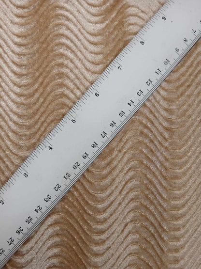 Velvet - Wave - Champagne - 57" Wide - Sold By The Metre