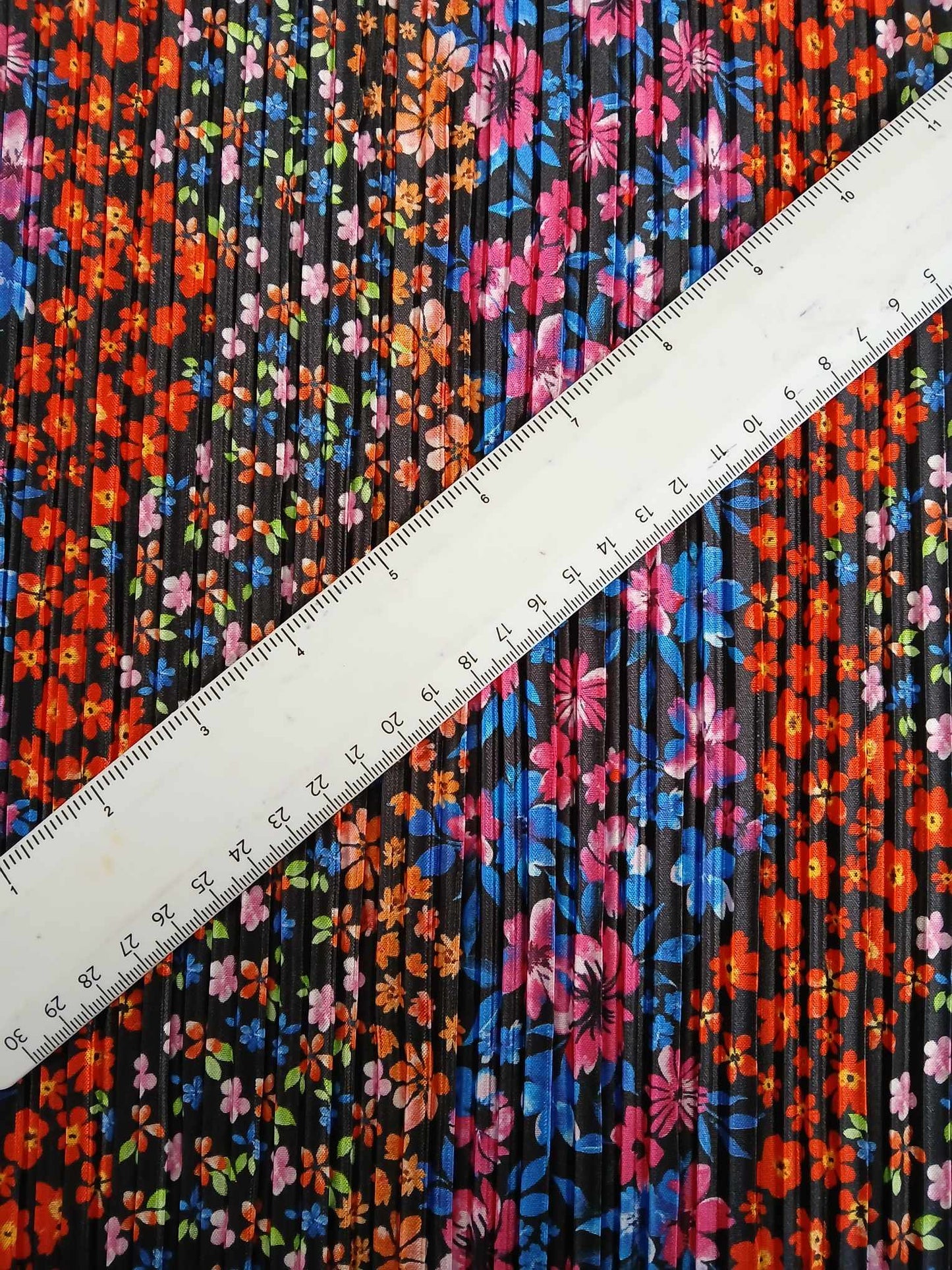 Plisse - Black/Pink/Blue/Orange - 57" Wide - Sold By The Metre