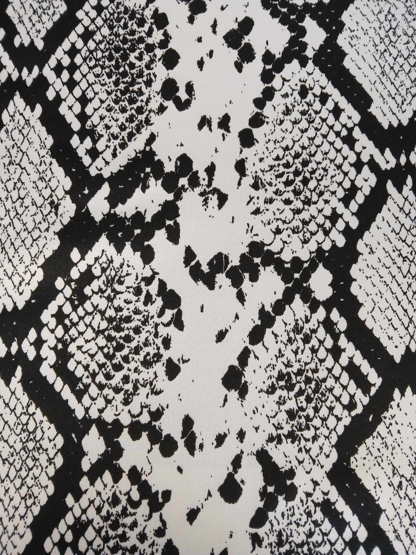 Scuba - Snakeskin - Black/White - 60" Wide - Sold By The Metre