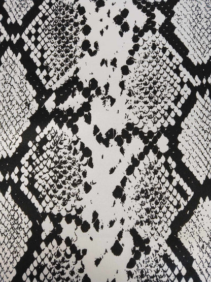 Scuba - Snakeskin - Black/White - 60" Wide - Sold By The Metre