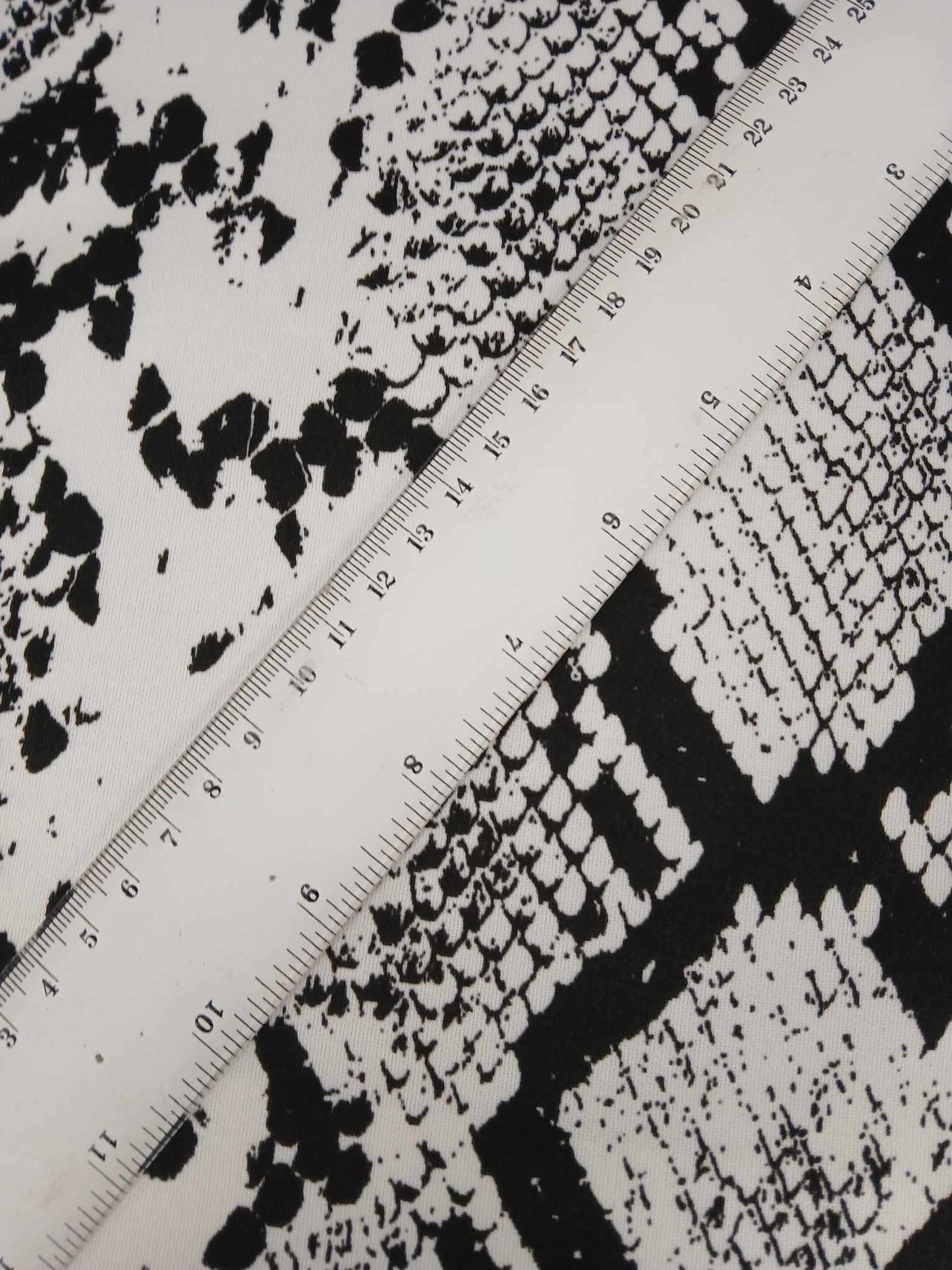 Scuba - Snakeskin - Black/White - 60" Wide - Sold By The Metre