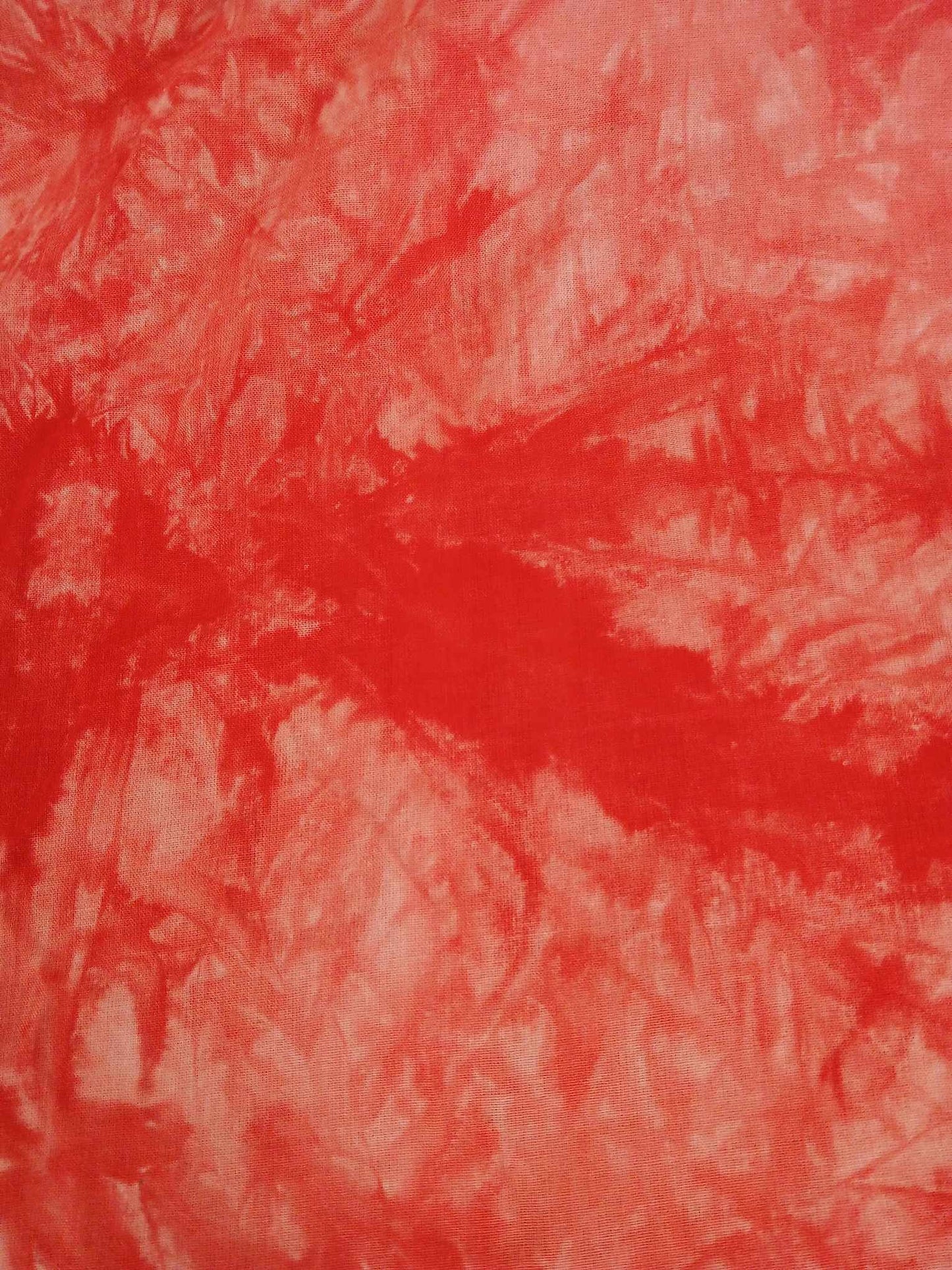 Cotton - Red Tie Dye - 55" Wide - Sold By The Metre