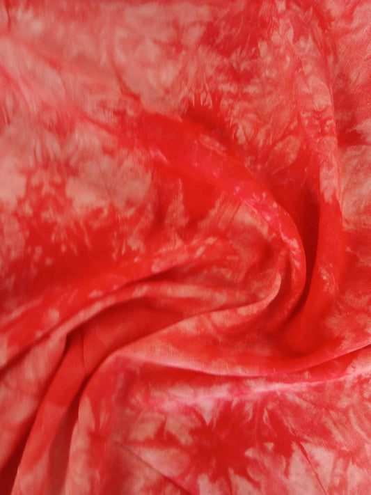 Cotton - Red Tie Dye - 55" Wide - Sold By The Metre