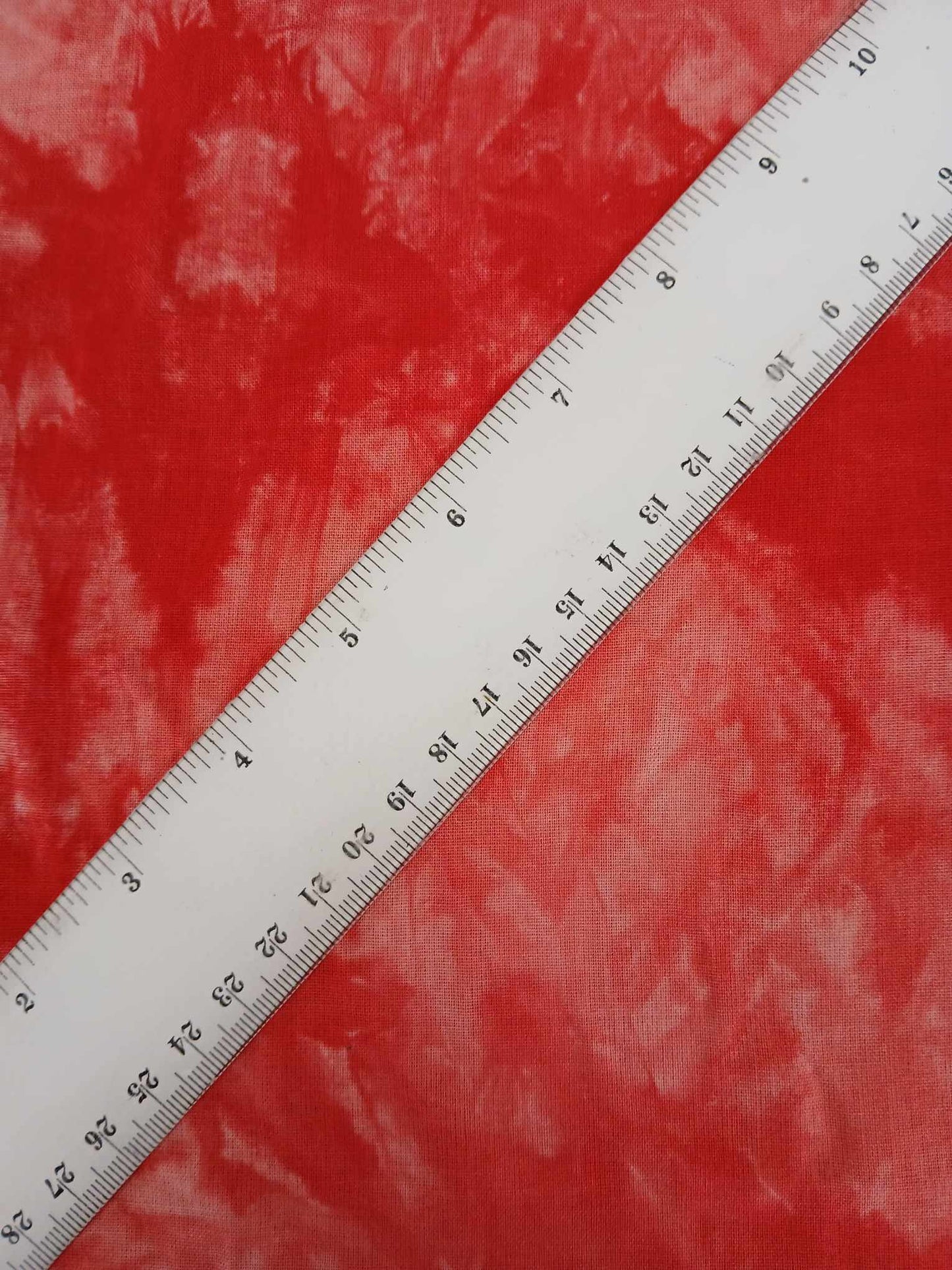 Cotton - Red Tie Dye - 55" Wide - Sold By The Metre