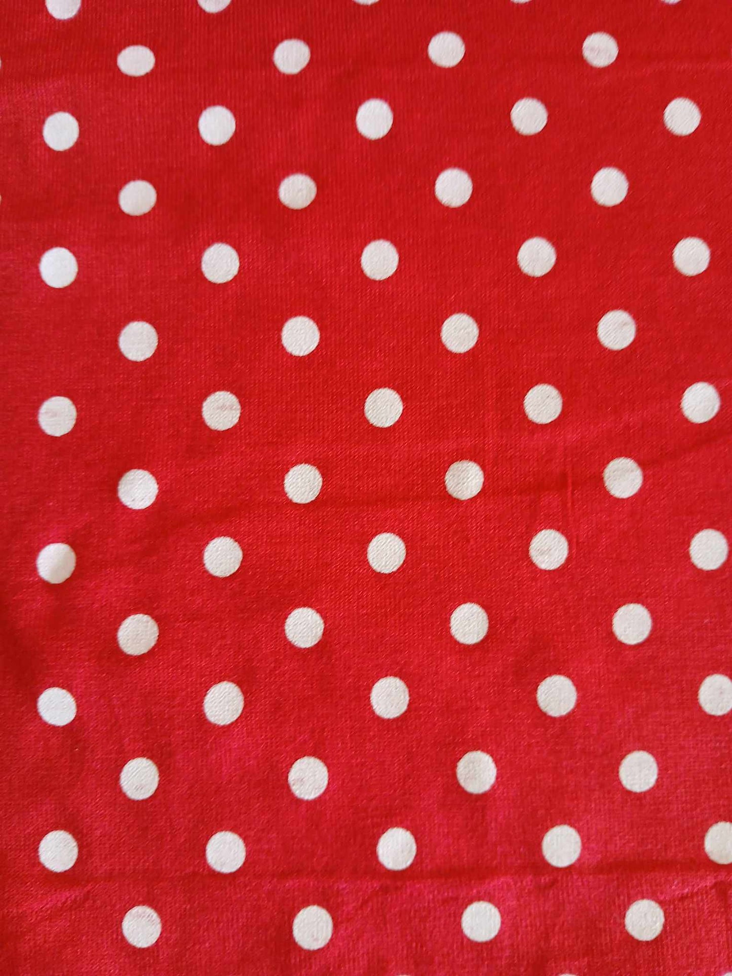 Viscose Lycra - Spot - Red/White - 61" Wide - Sold By The Metre