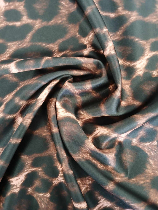 Scuba - Animal Print - Brown/Black - 58" Wide - Sold By The Metre