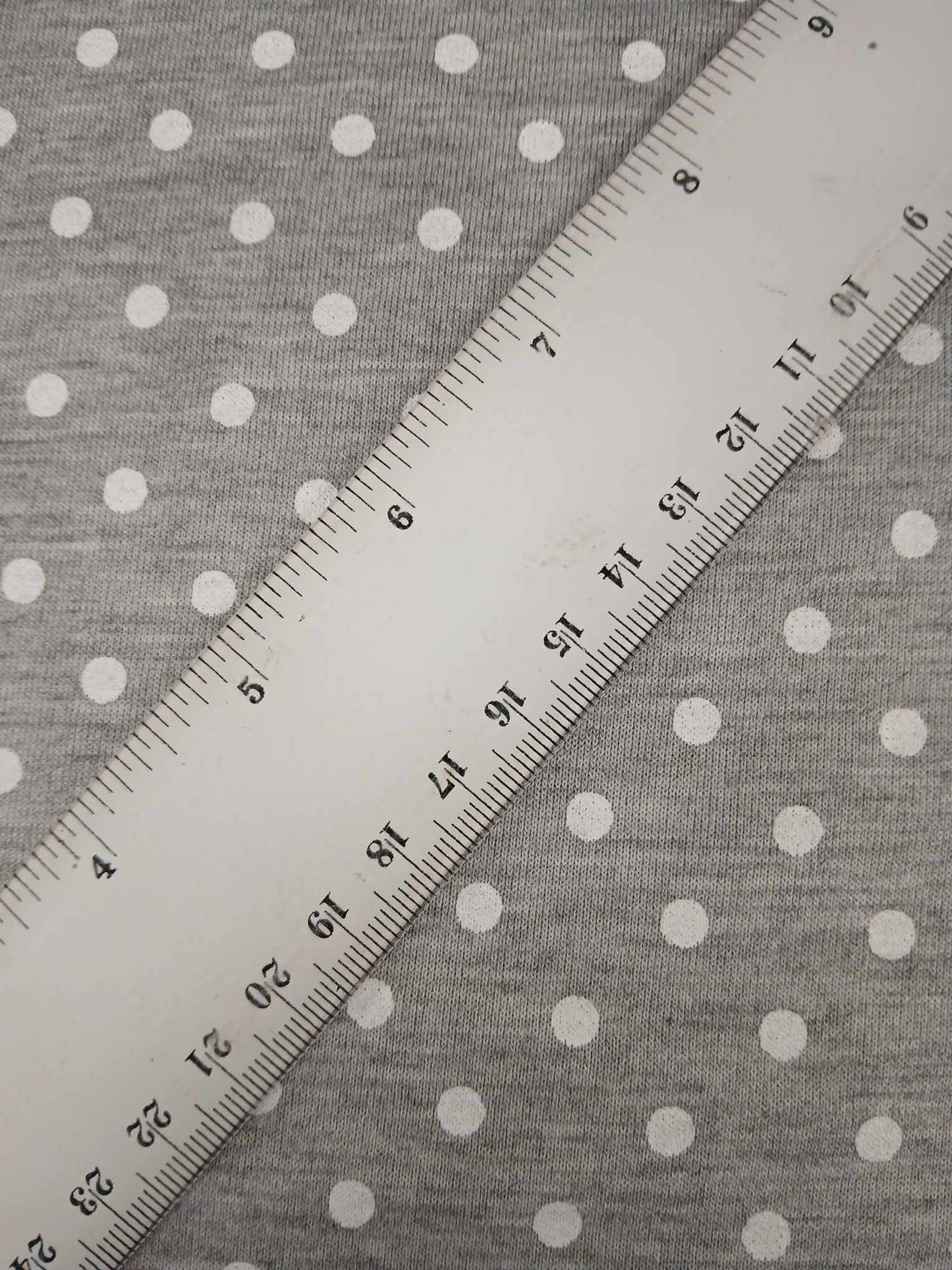 Viscose Lycra - Spot - Grey/White - 61" Wide - Sold By The Metre