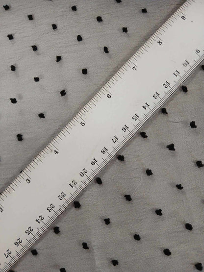 Dobby Organza - Black - 59" Wide - Sold By the Metre