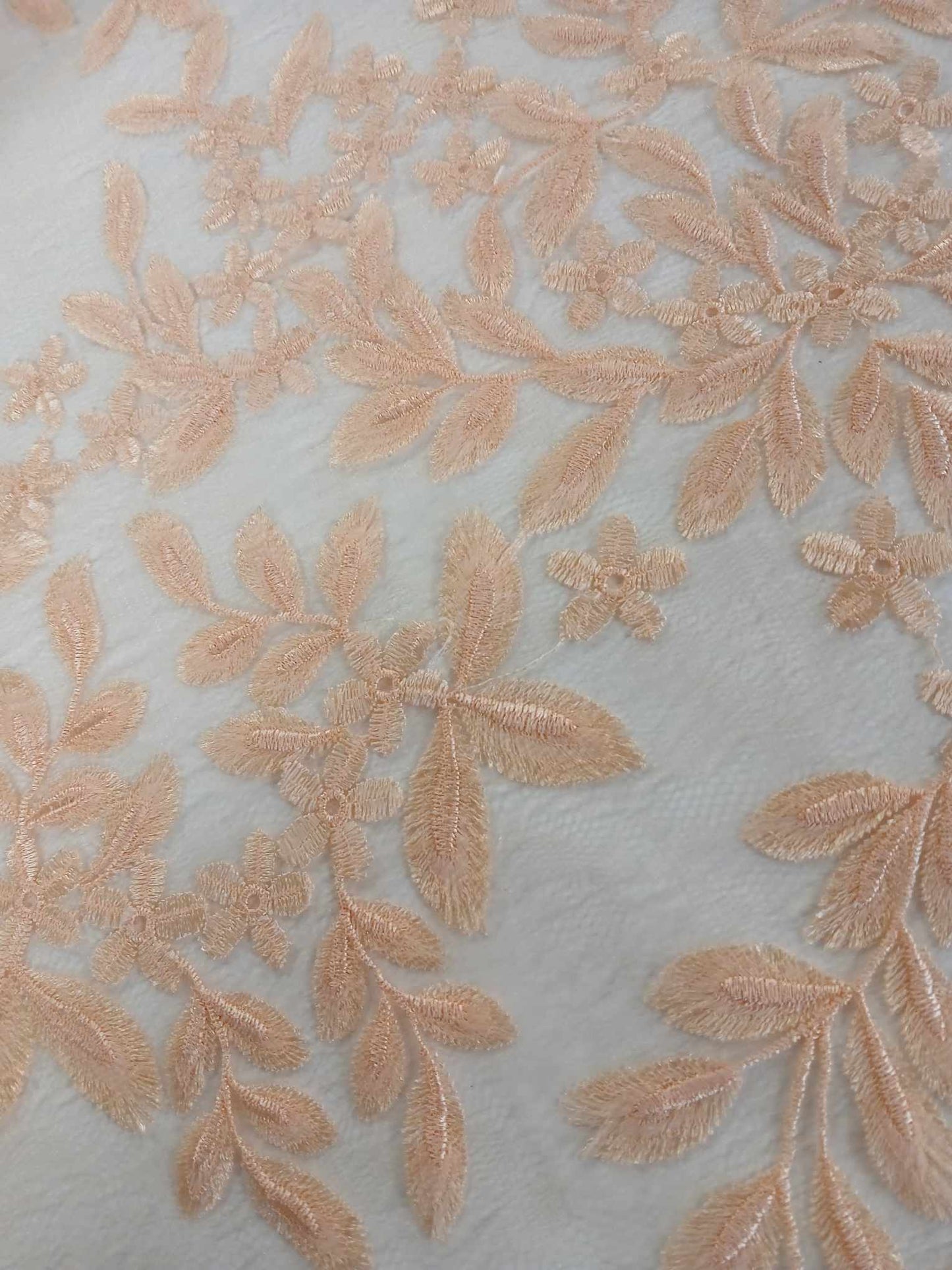 Lace - Peach - 46" Wide - Sold By the Metre