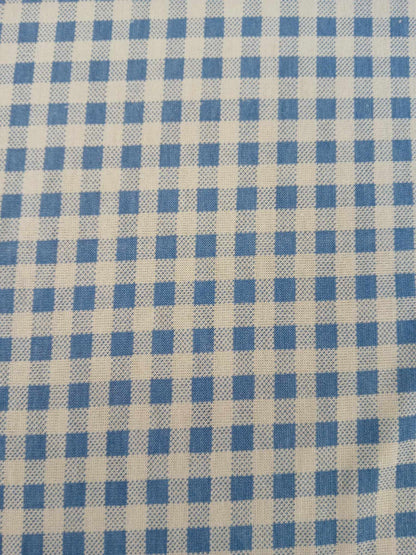 Viscose Lycra 95/5 - Gingham - Blue/White - 60" Wide - Sold By the Metre