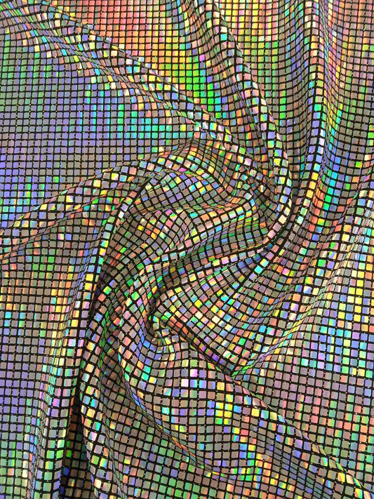 Disco/Iridescent - Silver - 55" Wide - Sold As A 3 Metre Piece