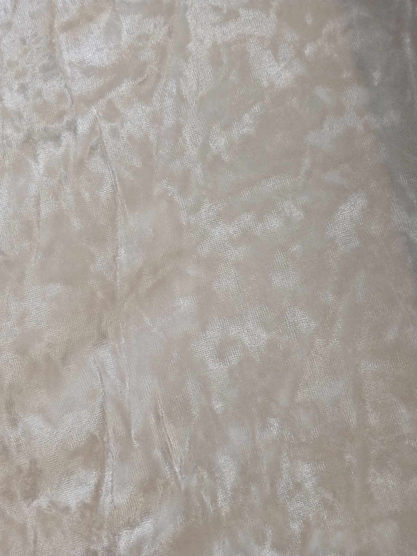 Spandex Velvet - Ivory - 58" Wide - Sold By the Metre