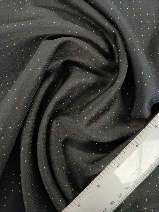 Scuba - Black/Gold - 61" Wide - Sold By the Metre