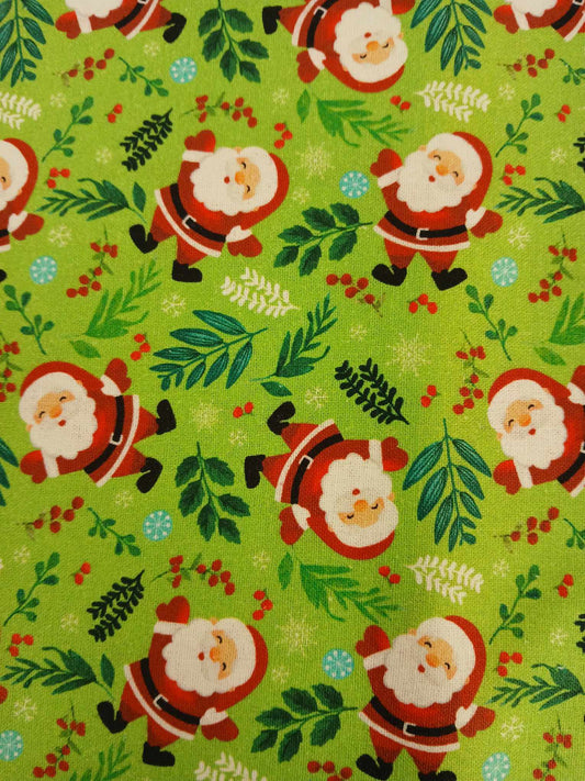 100% Christmas Cotton - Green/Red/White - 44" Wide - Sold By the Metre